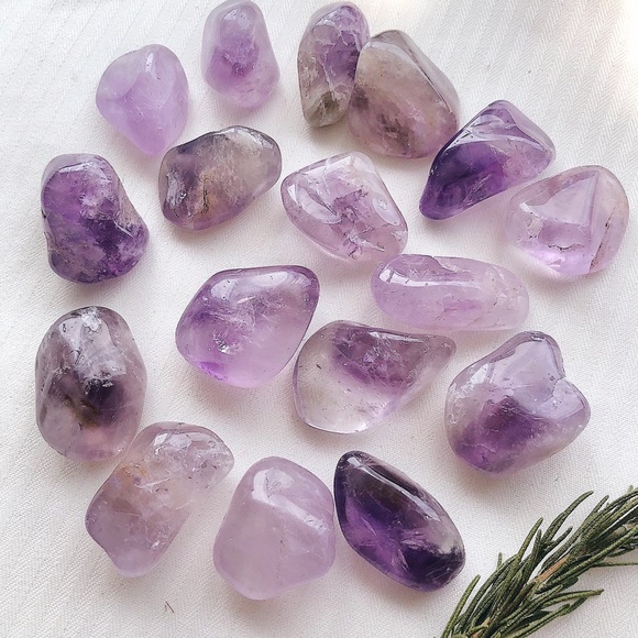 Jewelry - • 2pcs Phantom Amethyst (Small) Tumbled Stones